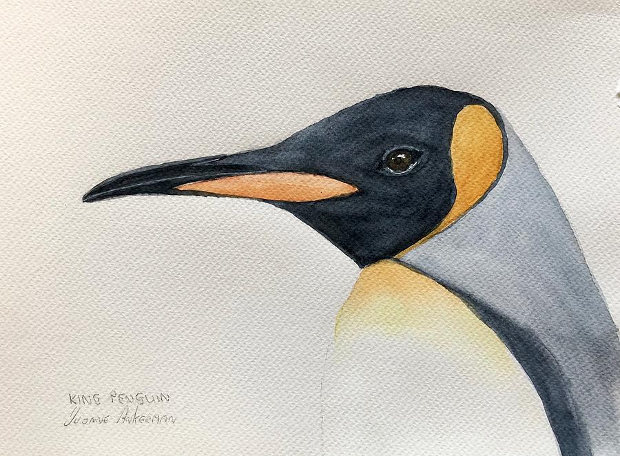 King penguin #1 Painting by Yvonne Ankerman