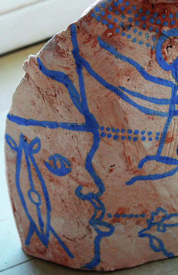 Kintu and Nambi Shield View One #1 Ceramic Art by Gloria Ssali