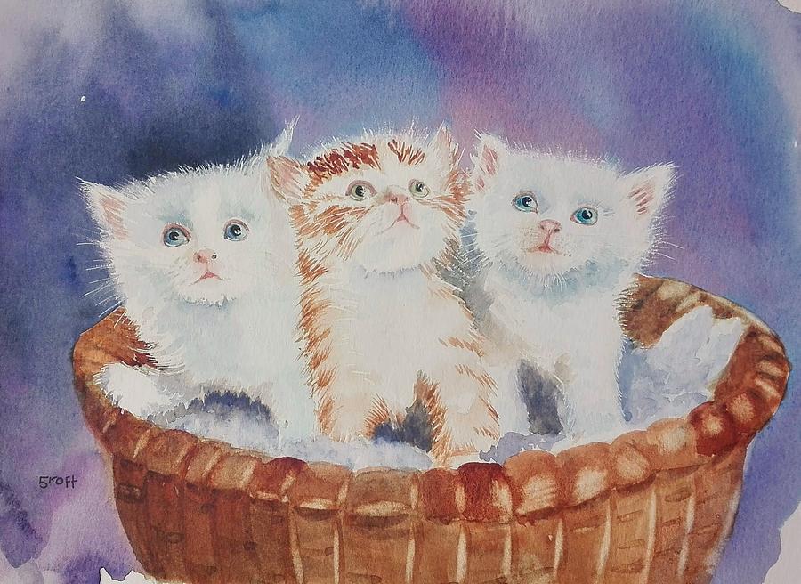 Kitty Litter #1 Painting by Sandie Croft
