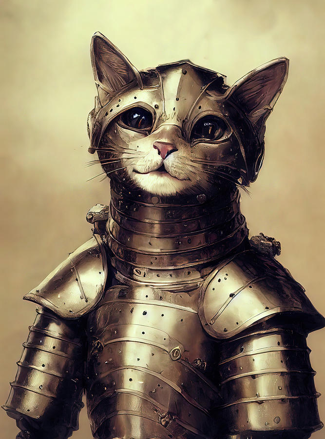 Knight Cat #1 Digital Art by Kaylee Mason