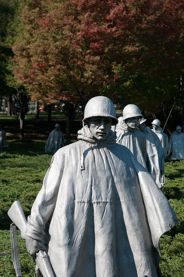 Korean War Memorial soldiers in Washingon, DC #1 Photograph by Code6d