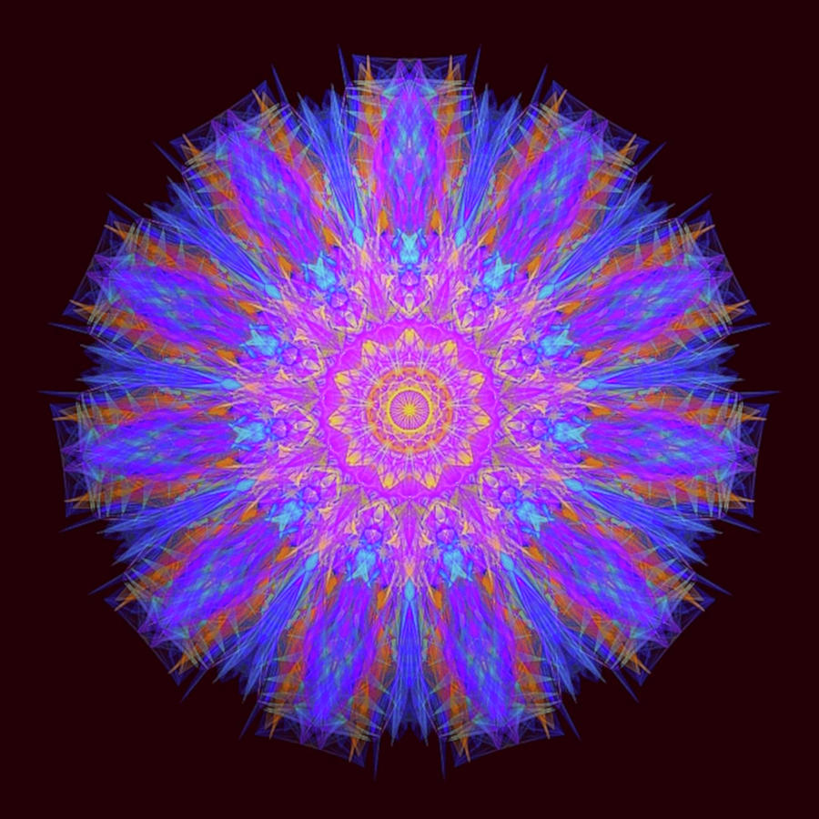 Kosmic Kreation Mandala #3 Digital Art by Michael Canteen