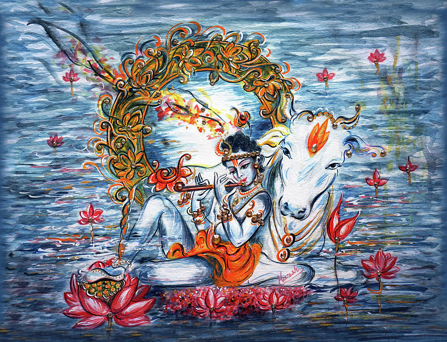 Avatar Painting - Krishna #1 by Harsh Malik
