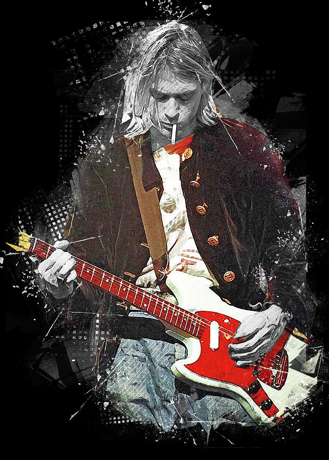 Kurt Cobain Painting by San Vector