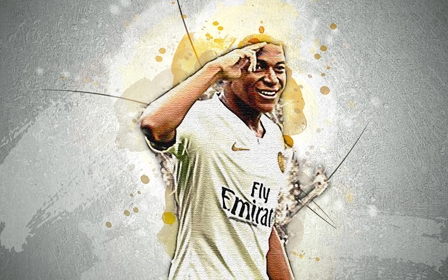 Kylian Mbappe Uniform Art Football Stars Psg Ligue 1 Paris Saint ...