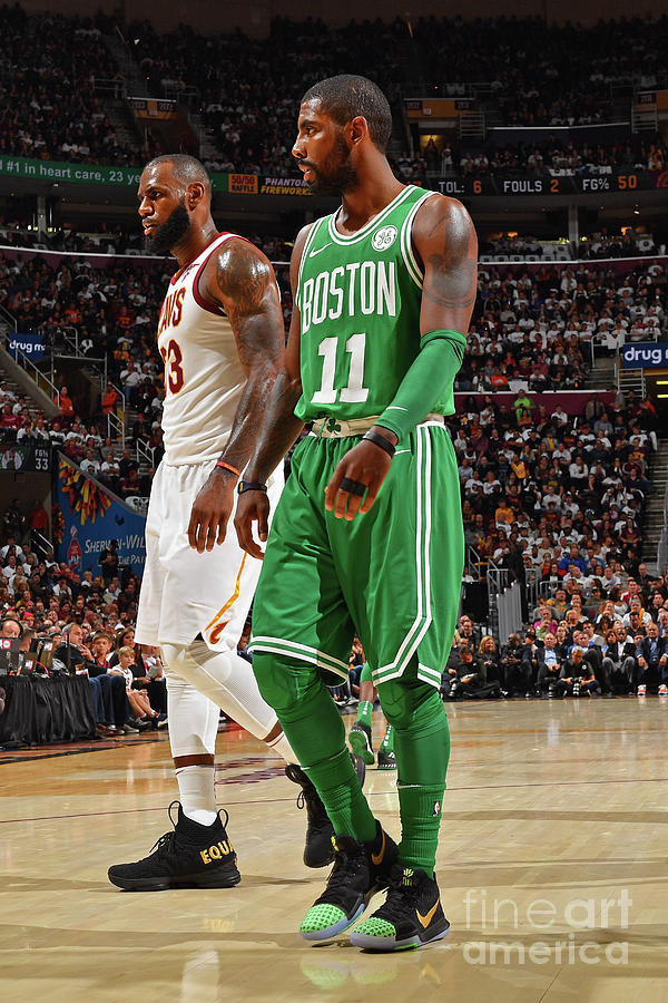 Kyrie Irving and Lebron James #1 Photograph by Jesse D. Garrabrant