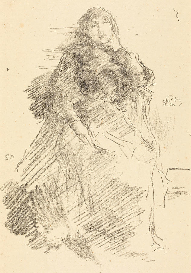 La Belle Dame Paresseuse Drawing by James McNeill Whistler - Pixels