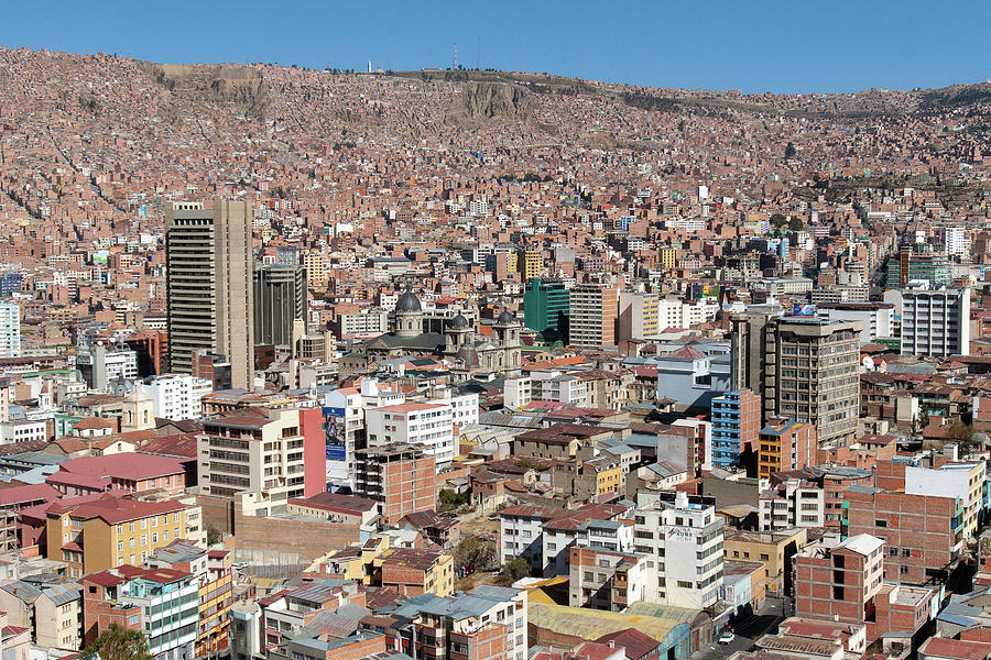 La Paz Bolivia - panoramic view Photograph by Christian Santi - Fine ...