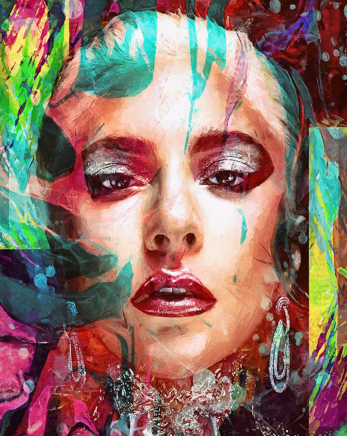 Lady Gaga Mixed Media by Sampad Art | Fine Art America