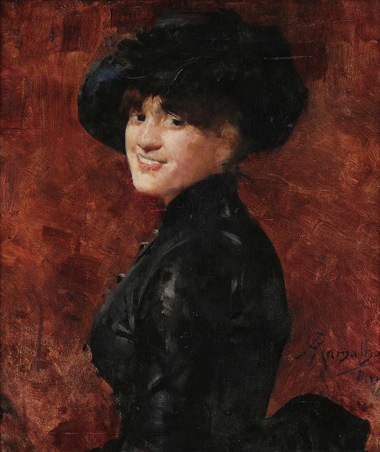 Lady in black Painting by Ramalho J nior - Fine Art America