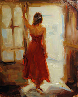 Lady In Red Painting by Ashlee Trcka