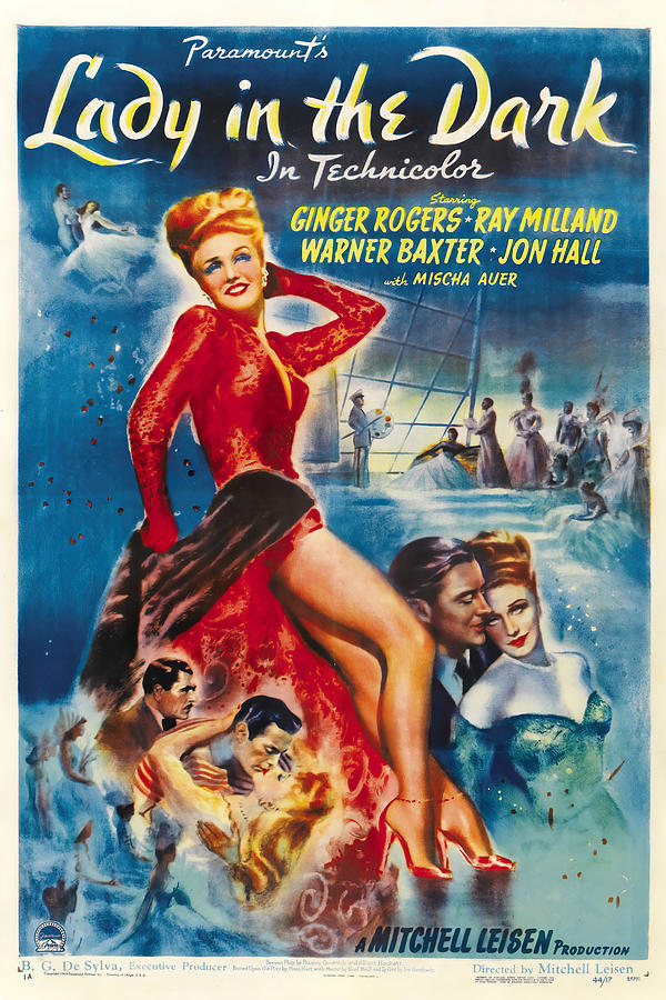 Lady in the Dark, with Ginger Rogers, 1944 Mixed Media by Movie World Posters