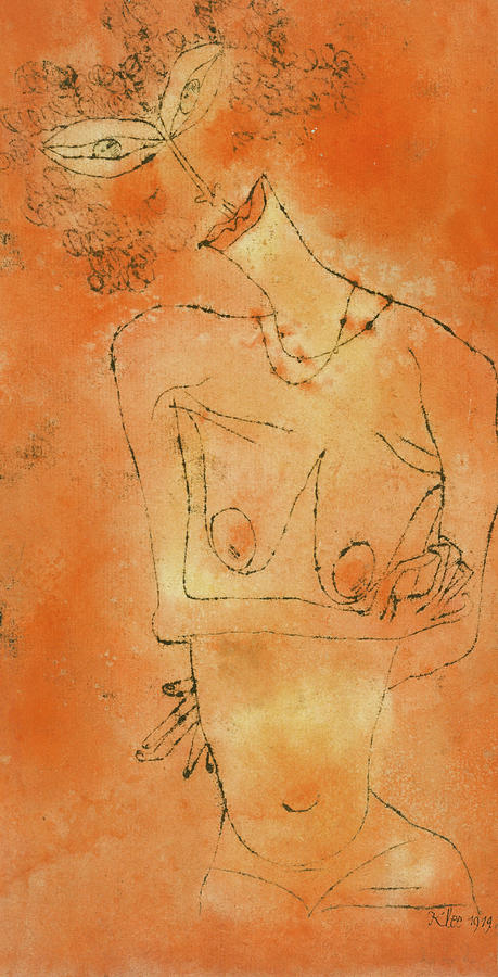 Paul Klee Painting - Lady Inclining Her Head #1 by Paul Klee