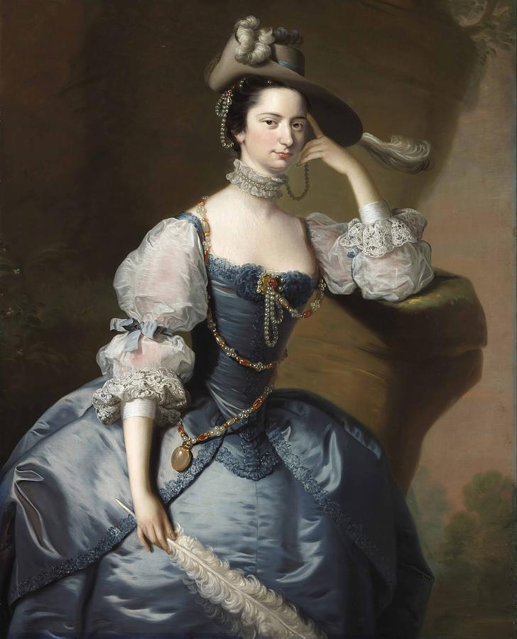 Thomas Hudson Painting - Lady Oxenden  #1 by Thomas Hudson