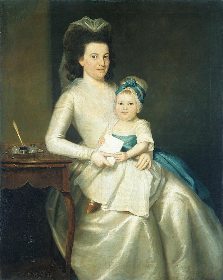 Lady Williams and Child #2 Painting by Ralph Earl