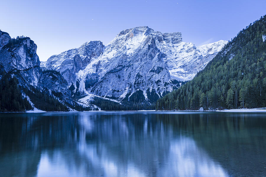 Lago di Braies in the Italian Dolomites. #1 Photograph by Julian Elliott Photography