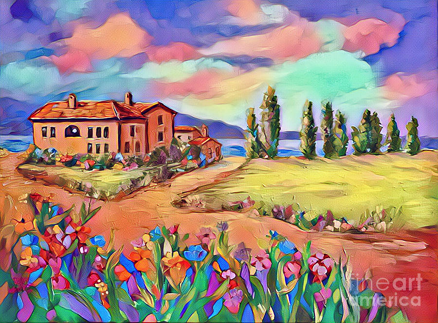 Lago di Montepulciano #1 Painting by Patsy Walton