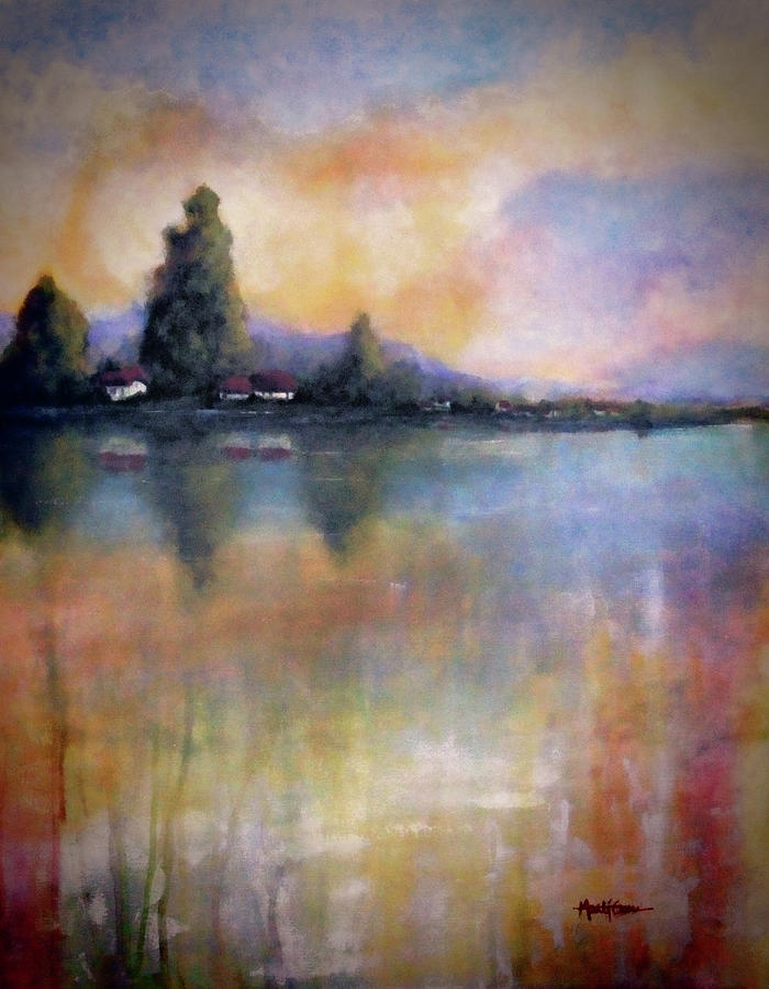 Lake Como, Italy #2 Painting by Marti Green