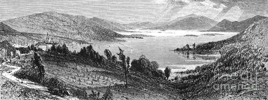 Lake George, New York, 1874 #1 Drawing by Harry Fenn