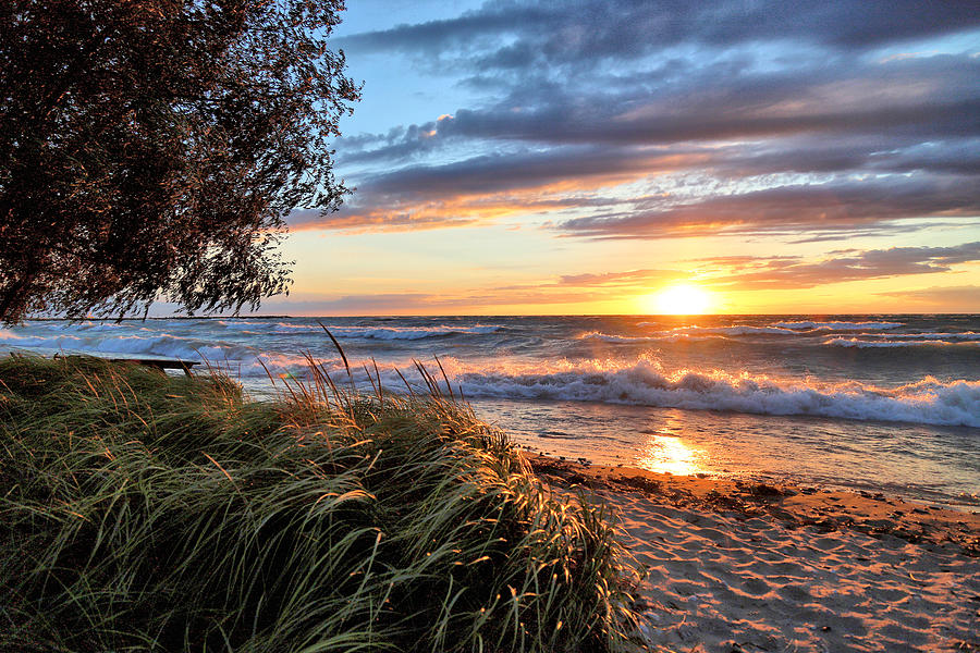 Lake Huron Sunset Photograph By Terry Saxby