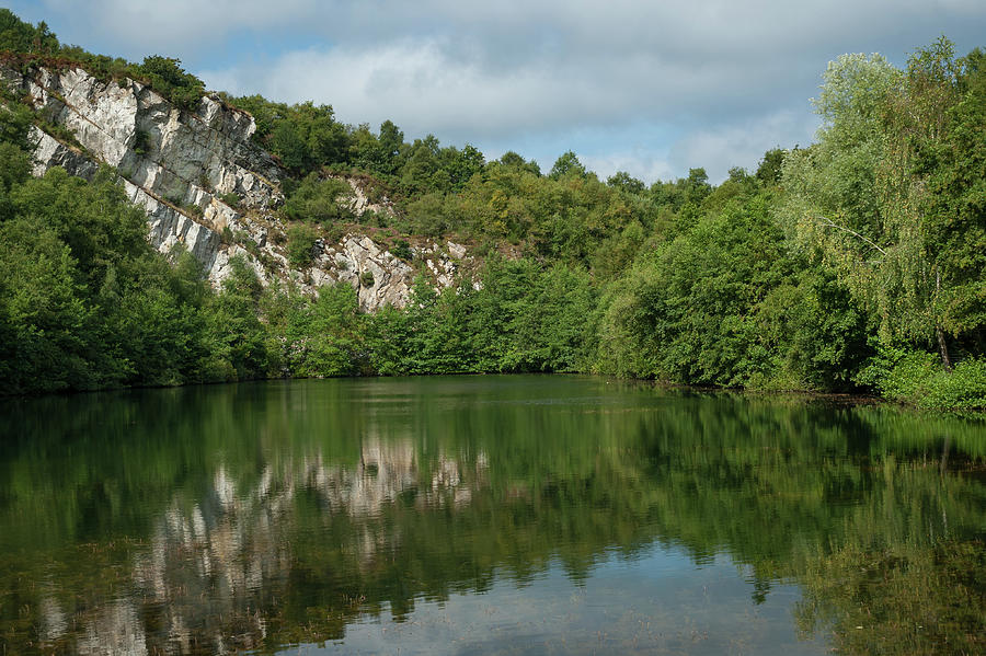 Lake In Old Quarry Mont Castre, Normandy France Photograph
