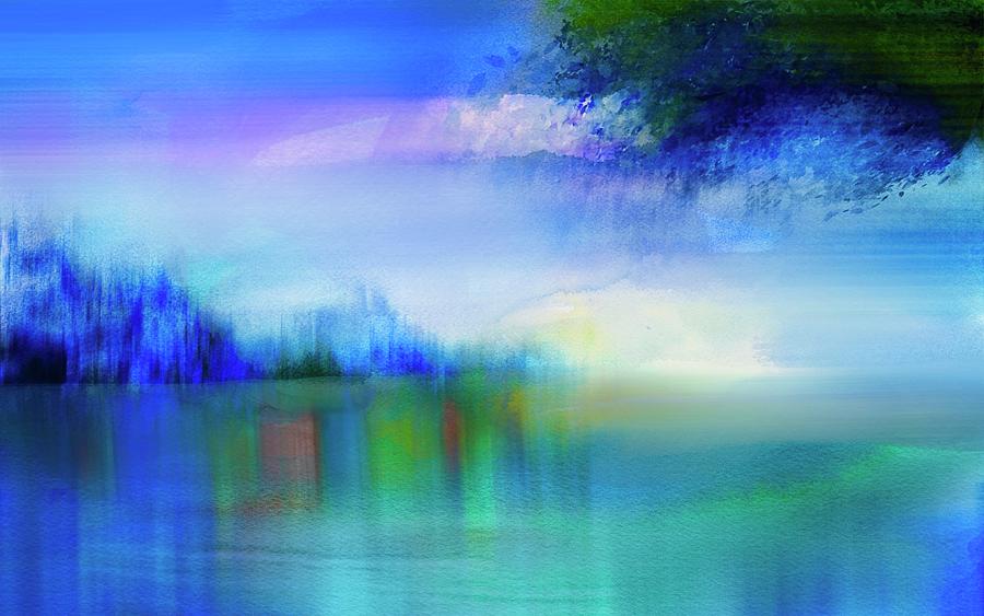 Lake Sunset #1 Digital Art by Frank Bright