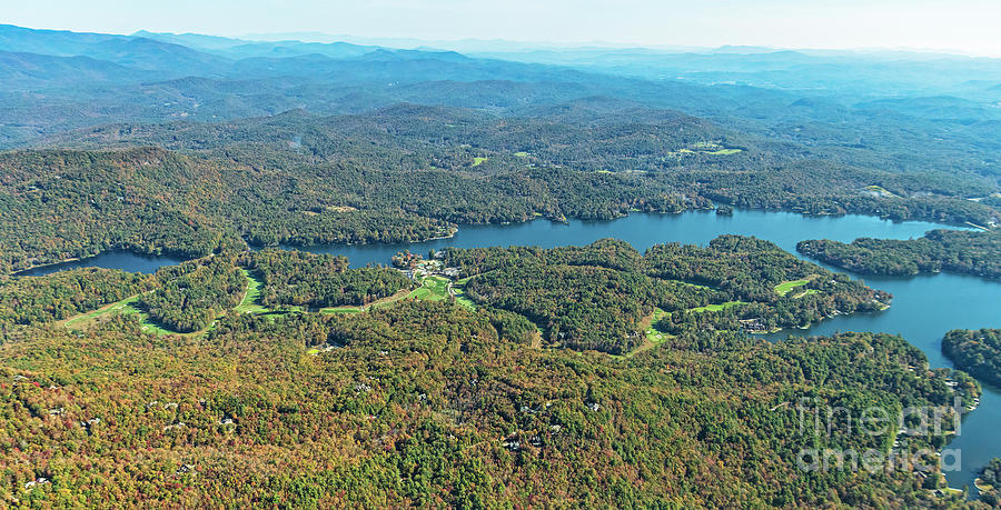 Lake Toxaway North Carolina Aerial View #1 Photograph by David Oppenheimer