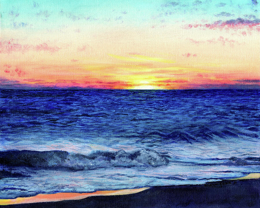 Seaside Sunset Painting by Shana Rowe Jackson