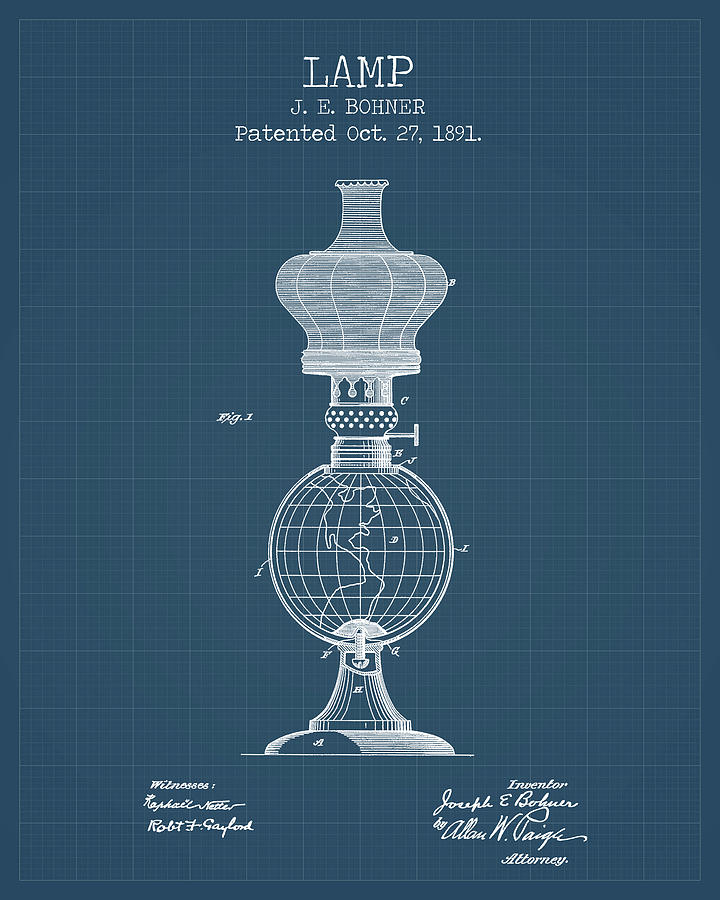 Lamp blueprints Digital Art by Dennson Creative - Pixels