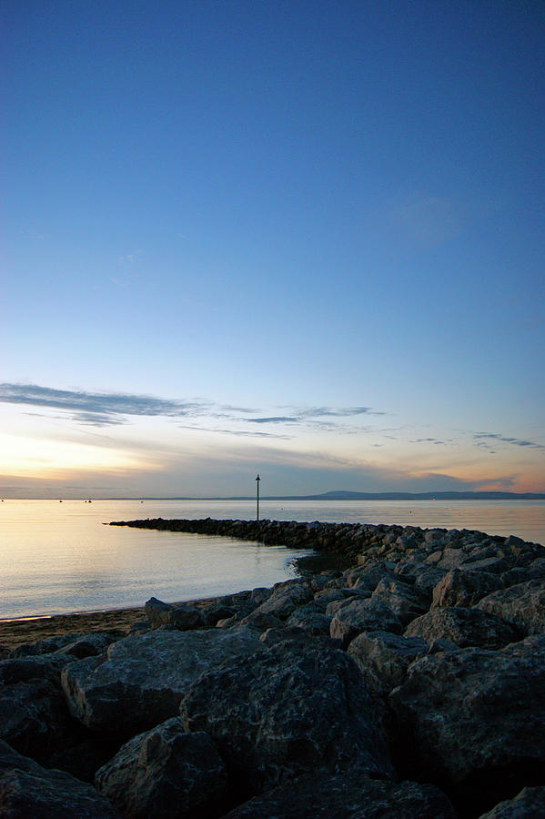 LANCASHIRE, Morecambe. A Breakwater On The Bay. #1 Photograph by Lachlan Main