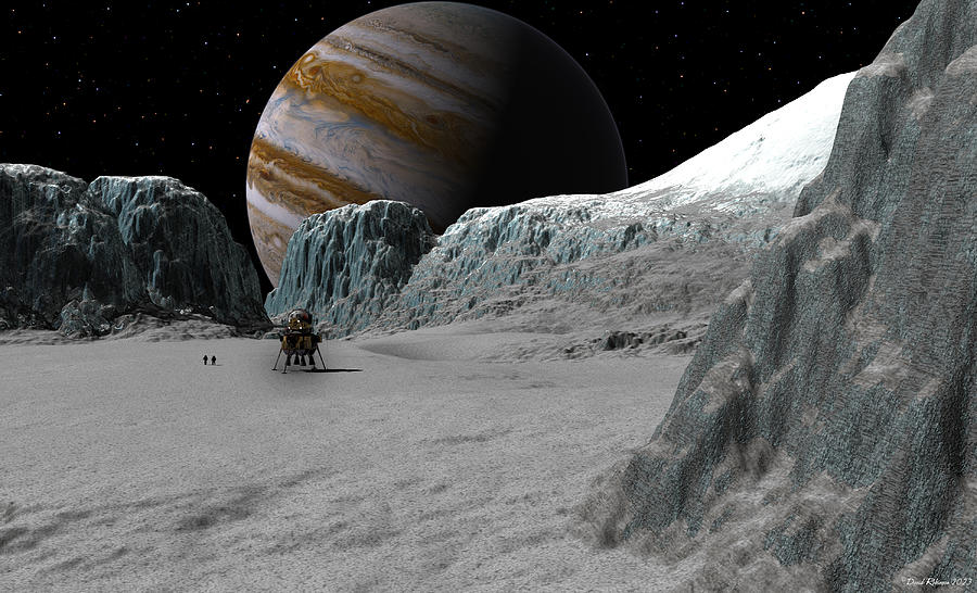 Lander Ulysses on Europa #1 Digital Art by David Robinson