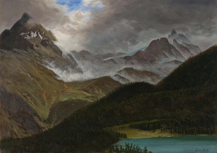 Albert Bierstadt  Painting - Landscape      #1 by Albert Bierstadt
