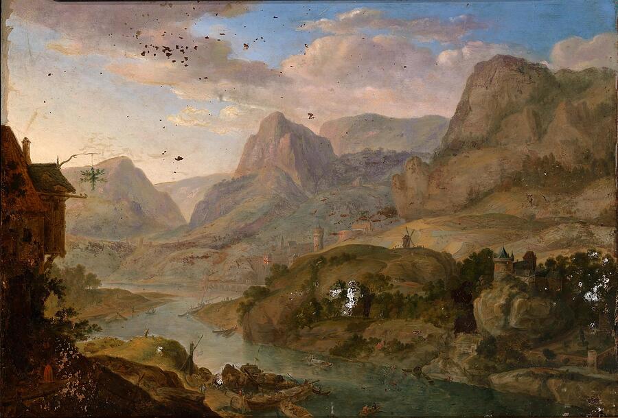 Mountain Painting - Landscape #1 by Herman Saftleven Dutch