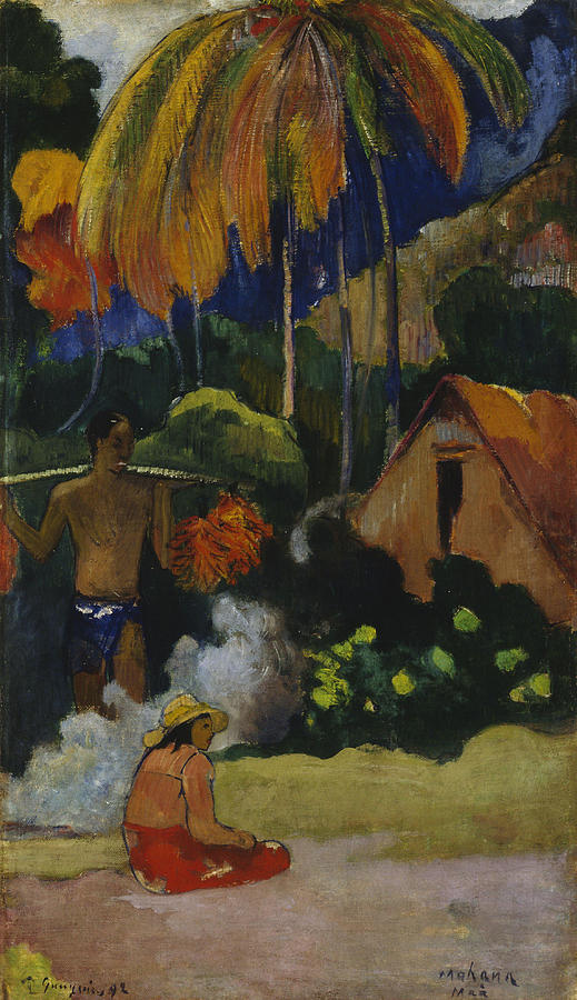 Paul Gauguin Painting - Landscape in Tahiti  Mahana Ma     #1 by Paul Gauguin