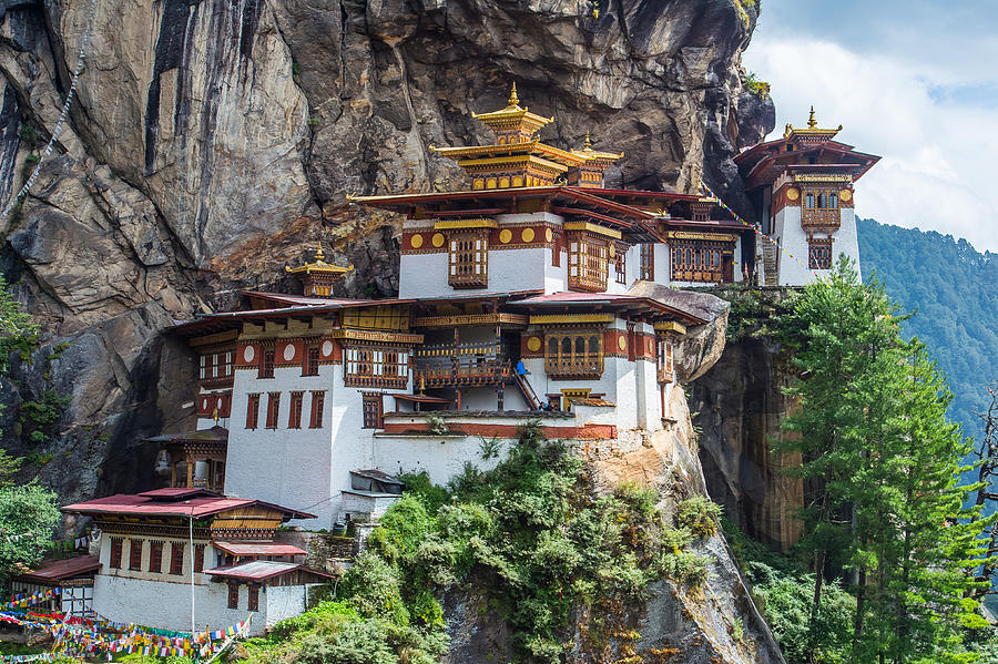 Landscape of Taktsang monastery  incredible temple located on the cliff near paro city #1 Photograph by Skaman306