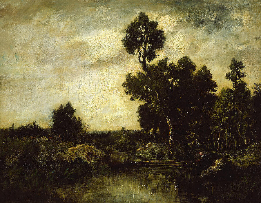 Landscape #1 Painting by Theodore Rousseau