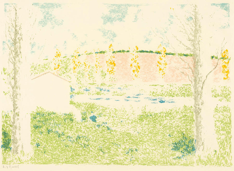 Landscape with a House #1 Drawing by Ker Xavier Roussel