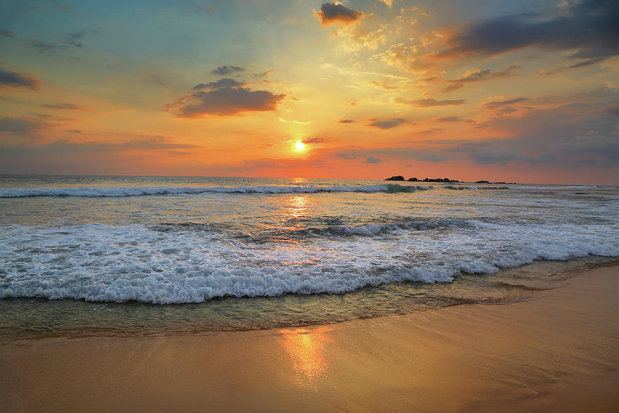Landscape With Sea Sunset On Beach #1 Photograph by Mikhail Kokhanchikov