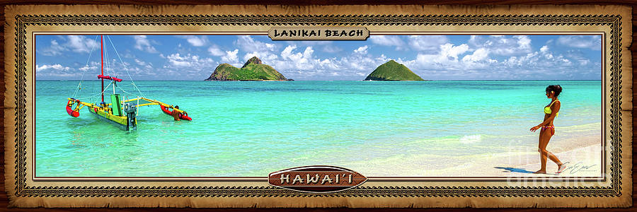 Lanikai Beach Paradise Hawaiian Style Panoramic Photograph Photograph by Aloha Art