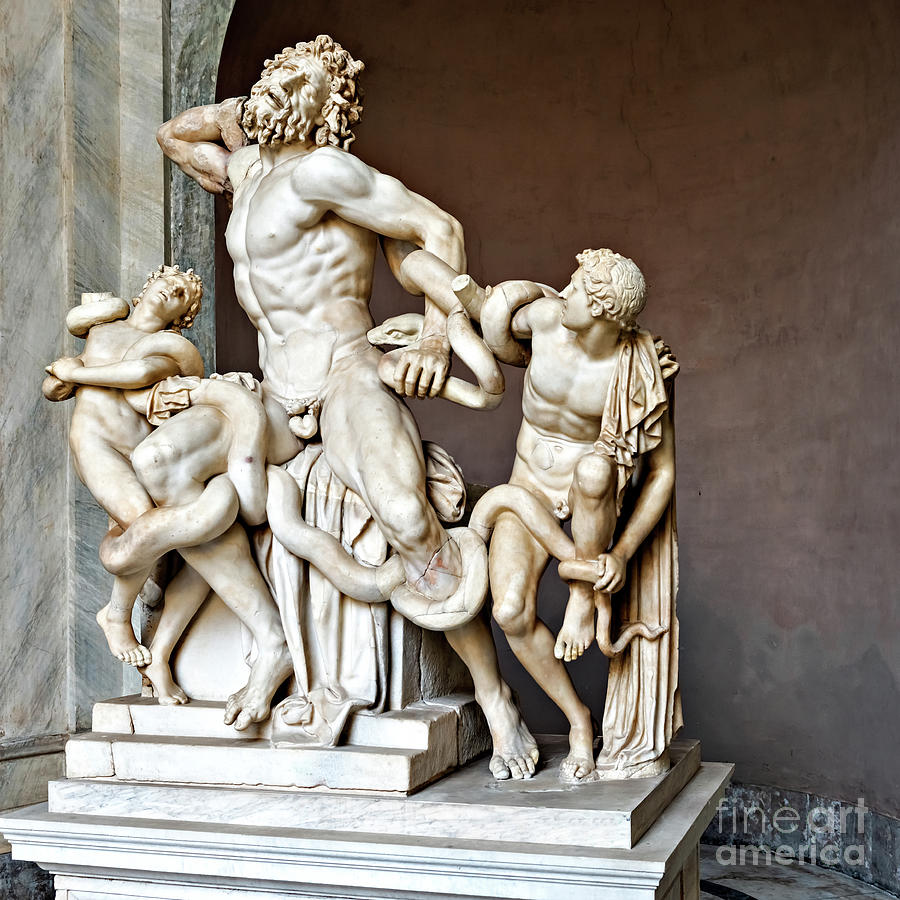 Laocoon and His Sons statue in Vatican Museum  #1 Photograph by Marek Poplawski
