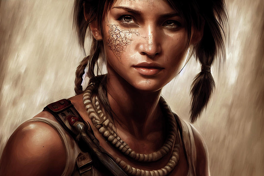 Lara Croft Tomb Raider Portrait Digital Art By Billy Bateman Fine Art America 