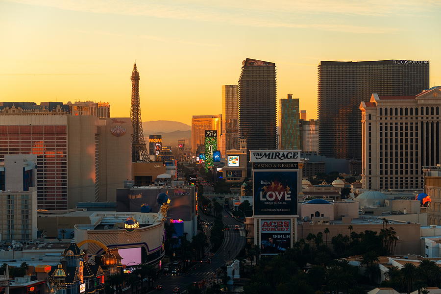 Las Vegas Strip skyline #1 Photograph by Songquan Deng