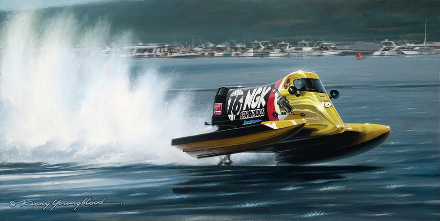 Last Lap #1 Painting by Kenny Youngblood