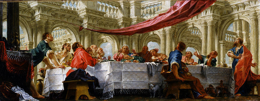 Last supper Painting by Fra Stefano da Carpi Giuseppe Barnaba Solieri ...