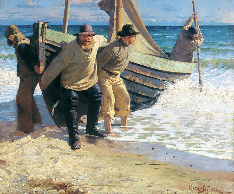 Launching The Boat, Skagen Painting