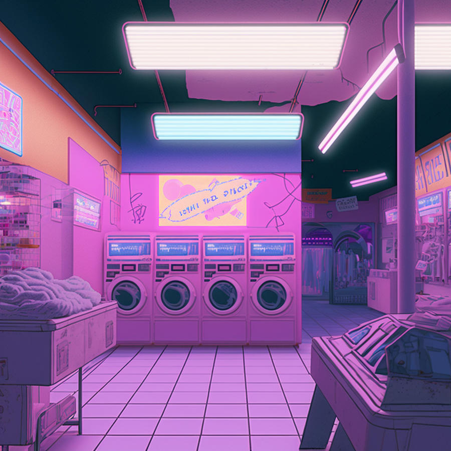 Laundromat Art Digital Art by Kailooma X TheDol - Pixels