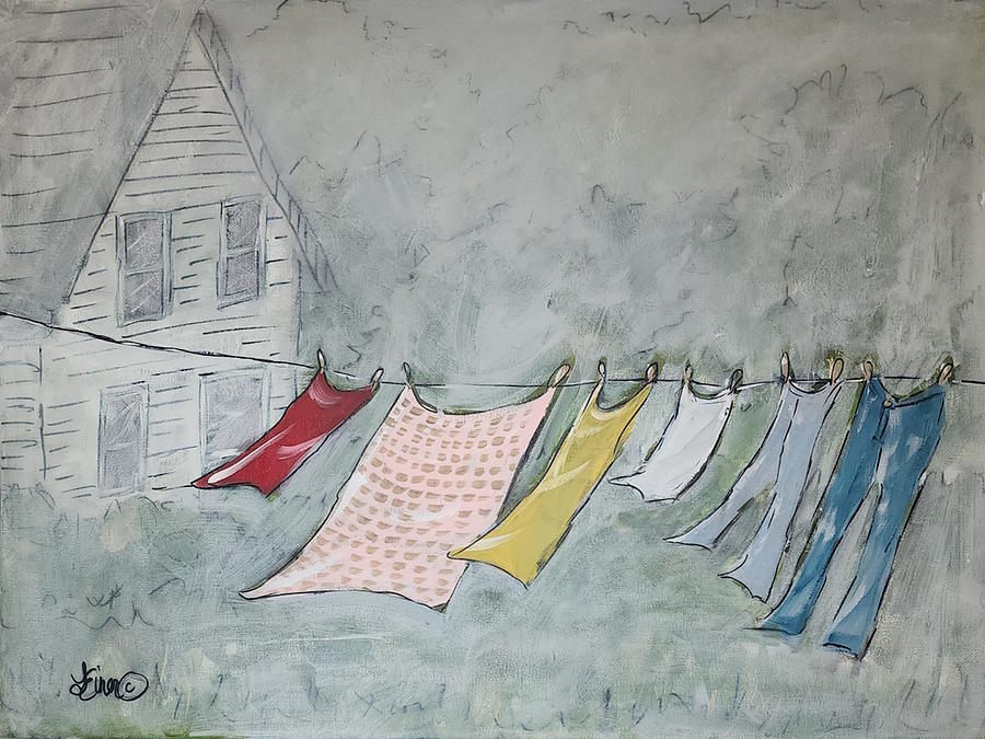 Laundry Day #1 Painting by Terri Einer