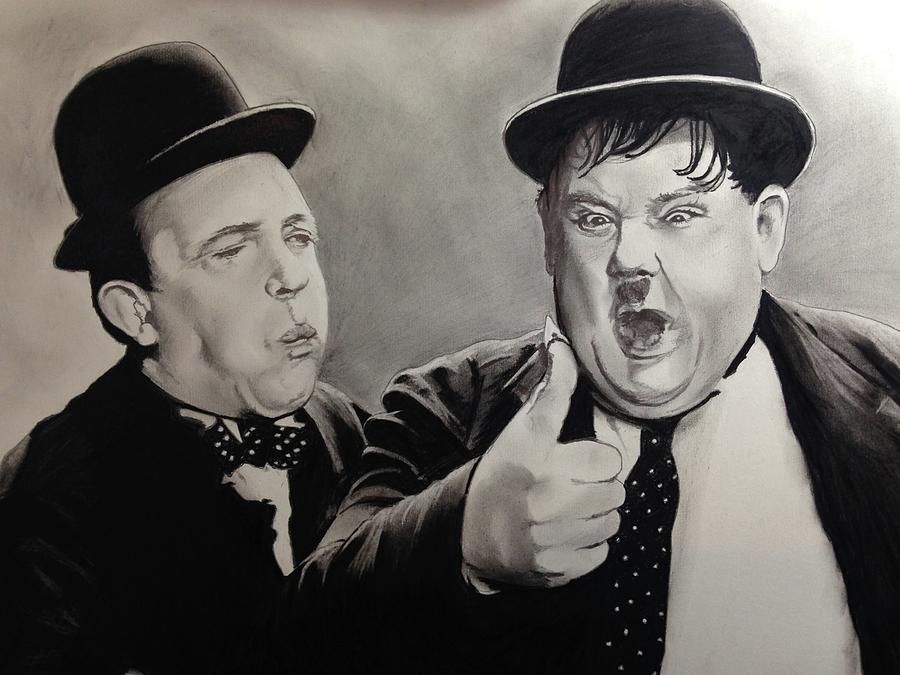 Laurel And Hardy Drawing by Darren Downes - Fine Art America