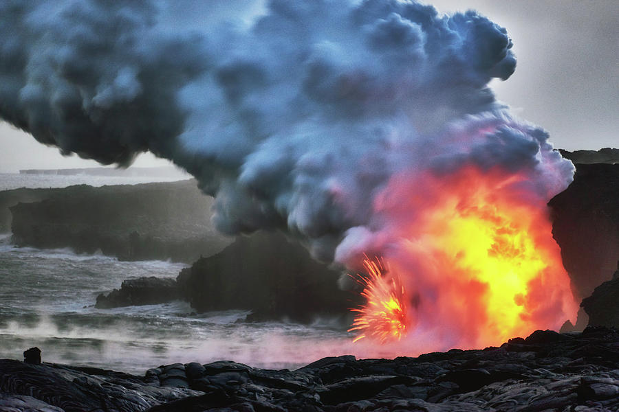Nature Photograph - Lava Explosion #1 by Christopher Johnson