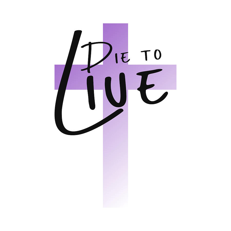 Lavender Easter Cross - Die to Live Digital Art by Bob Pardue